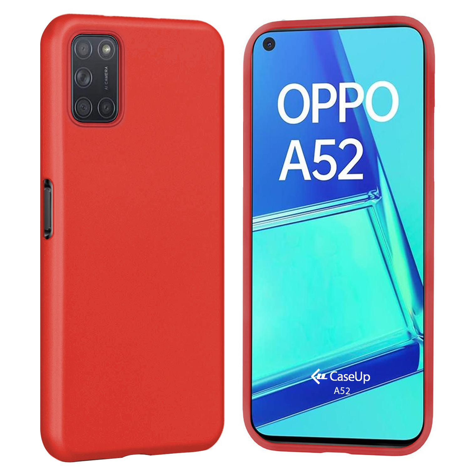 Oppo A52 Kılıf, CaseUp Matte Surface Kırmızı 1