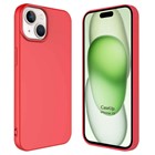 CaseUp Apple iPhone 15 Kılıf Lined Matte Silicone Kırmızı