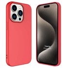 CaseUp Apple iPhone 15 Pro Kılıf Lined Matte Silicone Kırmızı