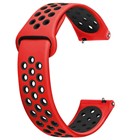 CaseUp Huawei Watch 4 Kordon Silicone Sport Band Kırmızı Siyah
