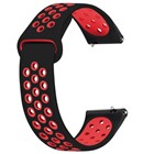CaseUp Huawei Watch 4 Pro Kordon Silicone Sport Band Siyah Kırmızı