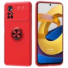 CaseUp Xiaomi Poco M4 Pro 4G Kılıf Finger Ring Holder Kırmızı