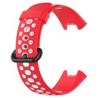 CaseUp Xiaomi Redmi Watch 2 Lite Kordon Silicone Sport Band Kırmızı Beyaz