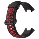 CaseUp Xiaomi Redmi Watch 2 Lite Kordon Silicone Sport Band Siyah Kırmızı