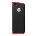 Apple iPhone 7 Kılıf CaseUp Triple Deluxe Shield Siyah Kırmızı