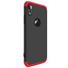 Apple iPhone XR Kılıf CaseUp Triple Deluxe Shield Siyah Kırmızı