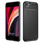 CaseUp Apple iPhone SE 2022 Kılıf Fiber Design Siyah