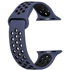Apple Watch 4 44mm CaseUp Silicone Sport Band Gece Mavisi