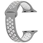 Apple Watch SE 44mm CaseUp Silicone Sport Band Kordon Kayış Gri