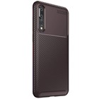Huawei P20 Pro Kılıf CaseUp Fiber Design Kahverengi