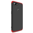 Oppo AX7 Kılıf CaseUp Triple Deluxe Shield Siyah Kırmızı