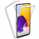 CaseUp Samsung Galaxy A72 Kılıf 360 Çift Taraflı Silikon Şeffaf