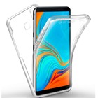 Samsung Galaxy A9 2018 Kılıf CaseUp 360 Çift Taraflı Silikon Şeffaf