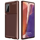 Samsung Galaxy Note 20 Kılıf CaseUp Fiber Design Kahverengi