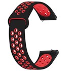 CaseUp Huawei Watch GT3 42mm Kordon Silicone Sport Band Siyah Kırmızı
