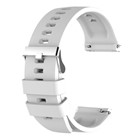 Oppo Watch 41mm CaseUp Silicone Cornered Kordon Beyaz Gümüş Pimli