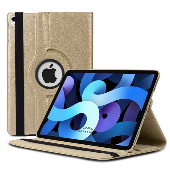 CaseUp Apple iPad 10 Nesil 10 9 Kılıf 360 Rotating Stand Gold 1