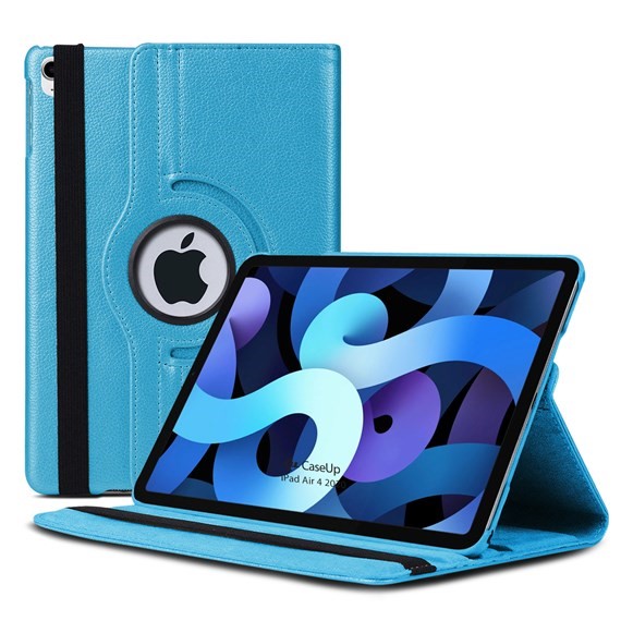 CaseUp Apple iPad Air 5 2022 Kılıf 360 Rotating Stand Mavi 1