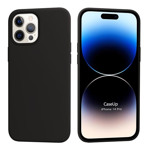 CaseUp Apple iPhone 14 Pro Kılıf Slim Liquid Silicone Siyah 1