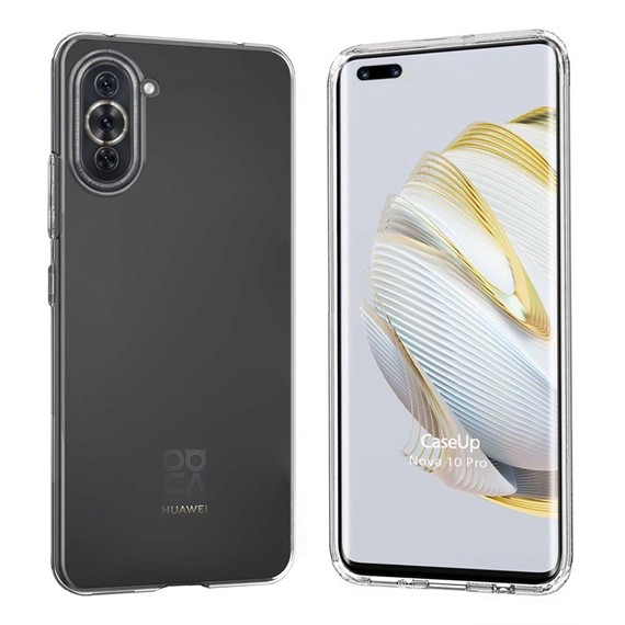 CaseUp Huawei Nova 10 Pro Kılıf İnce Şeffaf Silikon Beyaz 1