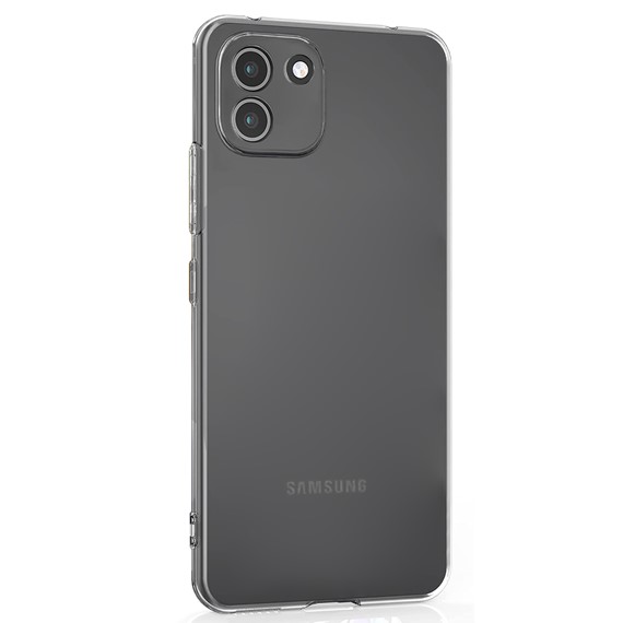 CaseUp Samsung Galaxy A03 Kılıf İnce Şeffaf Silikon Beyaz 2