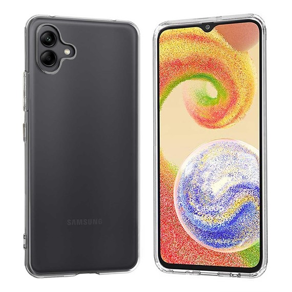 CaseUp Samsung Galaxy A04 Kılıf İnce Şeffaf Silikon Beyaz 1
