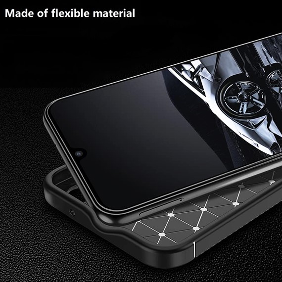 CaseUp Samsung Galaxy A14 Kılıf Fiber Design Siyah 4