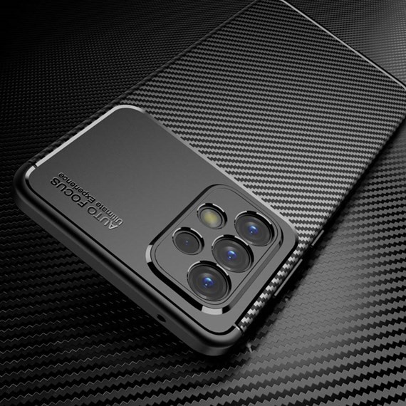 CaseUp Samsung Galaxy A23 Kılıf Fiber Design Siyah 3