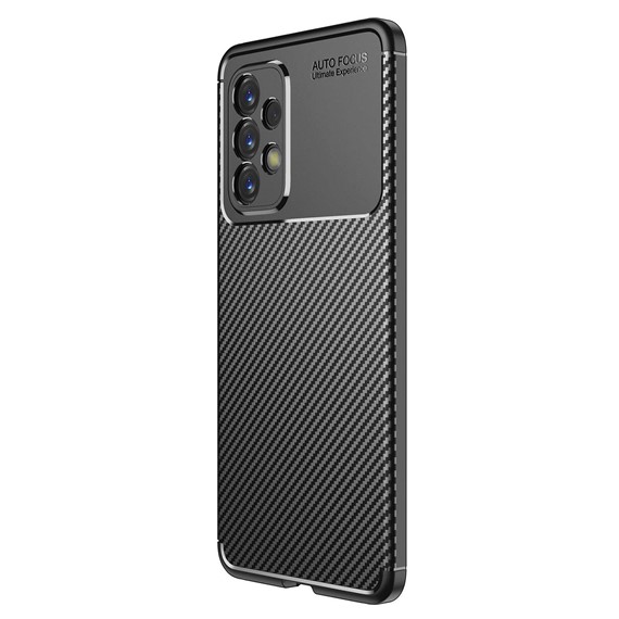 CaseUp Samsung Galaxy A23 Kılıf Fiber Design Siyah 2