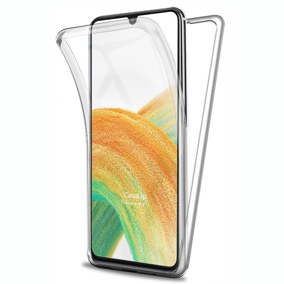 CaseUp Samsung Galaxy A33 5G Kılıf 360 Çift Taraflı Silikon Şeffaf 1