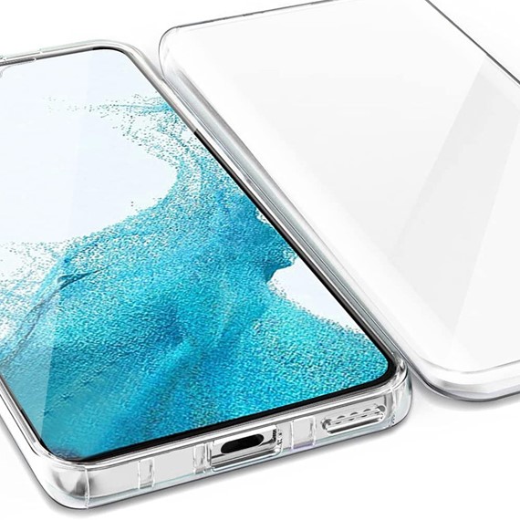 CaseUp Samsung Galaxy S22 Plus Kılıf 360 Çift Taraflı Silikon Şeffaf 4