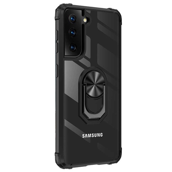CaseUp Samsung Galaxy S22 Kılıf Ring Tough Holder Siyah 2