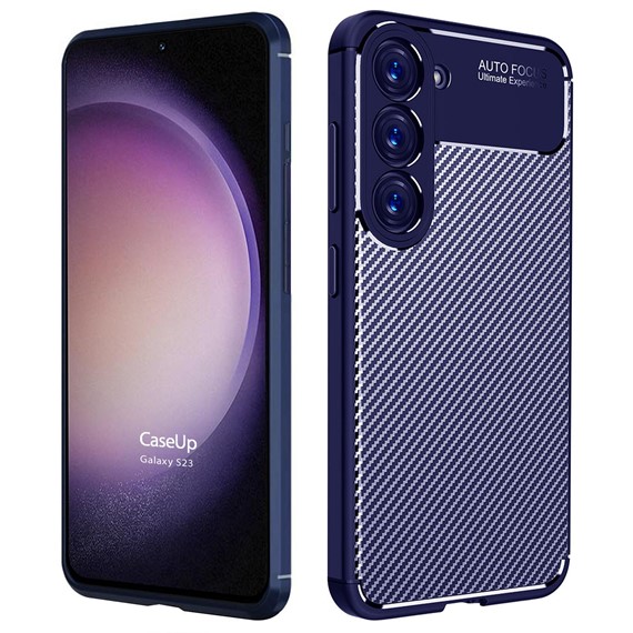CaseUp Samsung Galaxy S23 Kılıf Fiber Design Lacivert 1