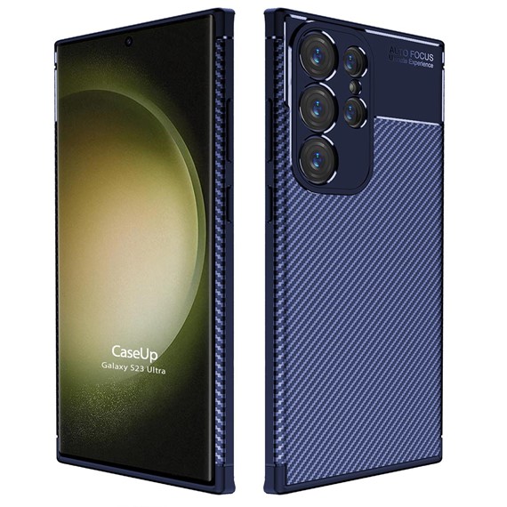 CaseUp Samsung Galaxy S23 Ultra Kılıf Fiber Design Lacivert 1