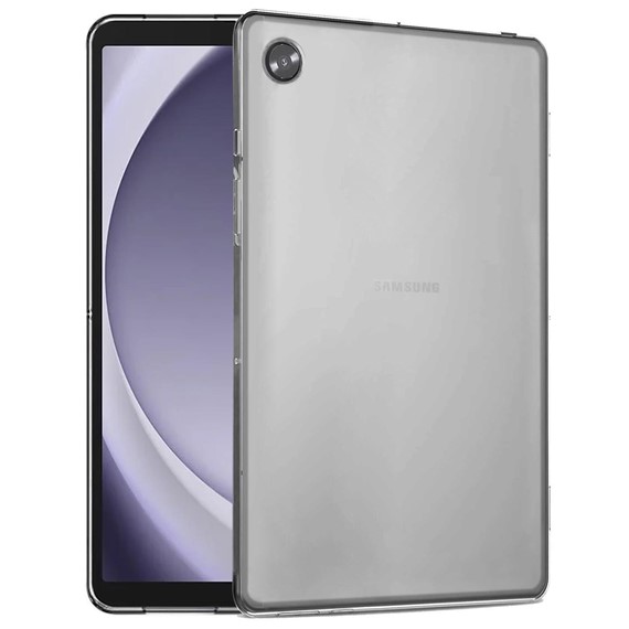 CaseUp Samsung Galaxy Tab A9 Plus Kılıf İnce Şeffaf Silikon Beyaz 1