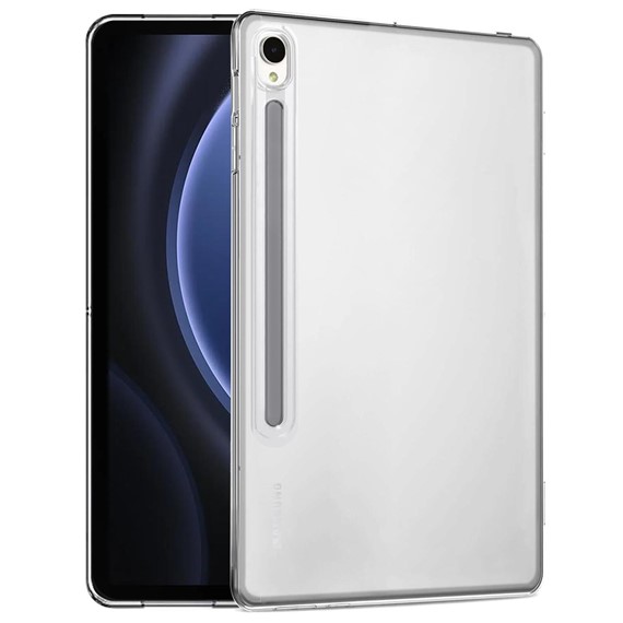 CaseUp Samsung Galaxy Tab S9 FE Kılıf İnce Şeffaf Silikon Beyaz 1