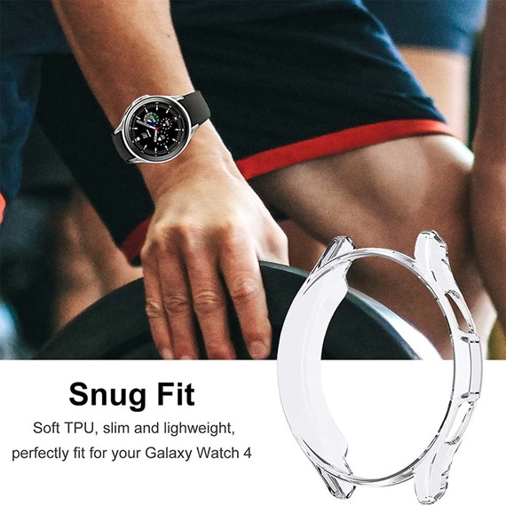 CaseUp Samsung Galaxy Watch 4 Classic 46mm Kılıf Protective Silicone Şeffaf 3