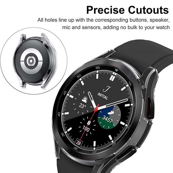 CaseUp Samsung Galaxy Watch 4 Classic 46mm Kılıf Protective Silicone Şeffaf 5
