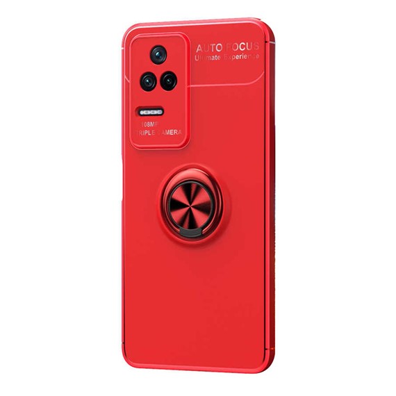 CaseUp Xiaomi Poco F4 Kılıf Finger Ring Holder Kırmızı 2