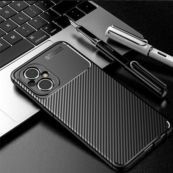 CaseUp Xiaomi Poco M5 Kılıf Fiber Design Siyah 5