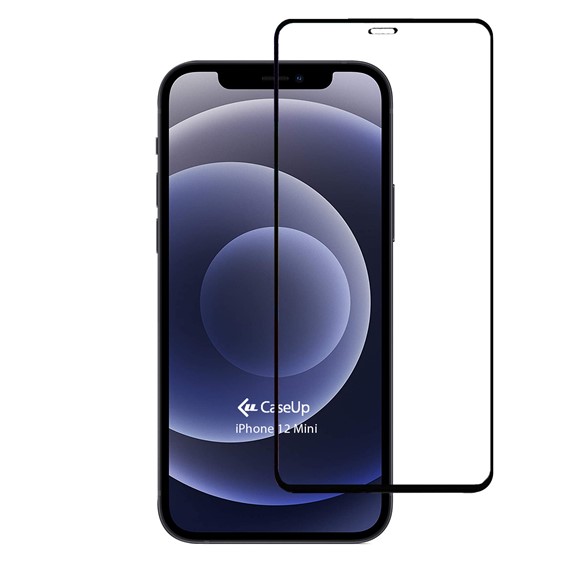 Apple iPhone 12 Mini CaseUp Tam Kapatan Ekran Koruyucu Siyah 1
