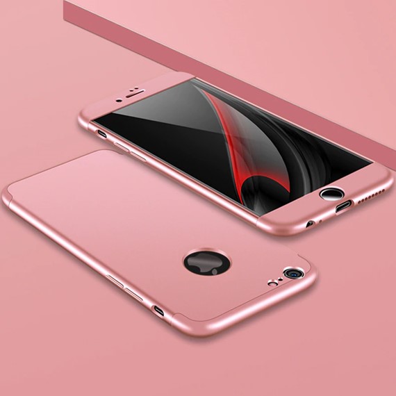 Apple iPhone 7 Kılıf CaseUp Triple Deluxe Shield Rose Gold 2