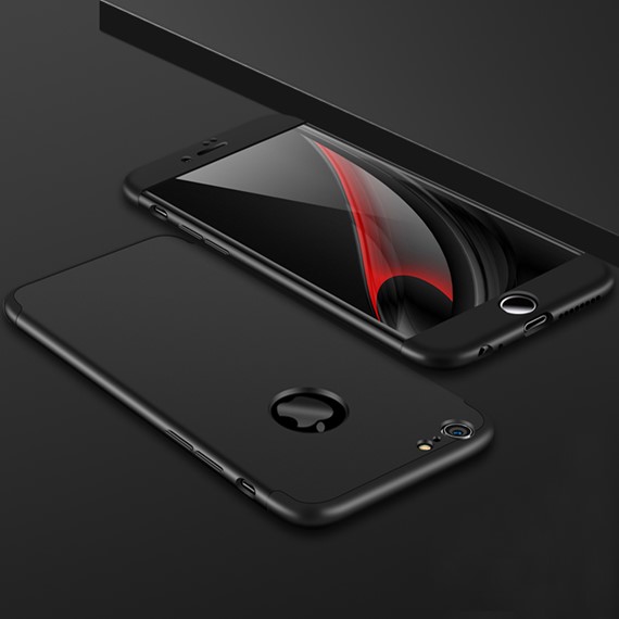Apple iPhone 7 Kılıf CaseUp Triple Deluxe Shield Siyah 2