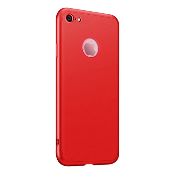 Apple iPhone 8 Kılıf CaseUp Triple Deluxe Shield Kırmızı 1