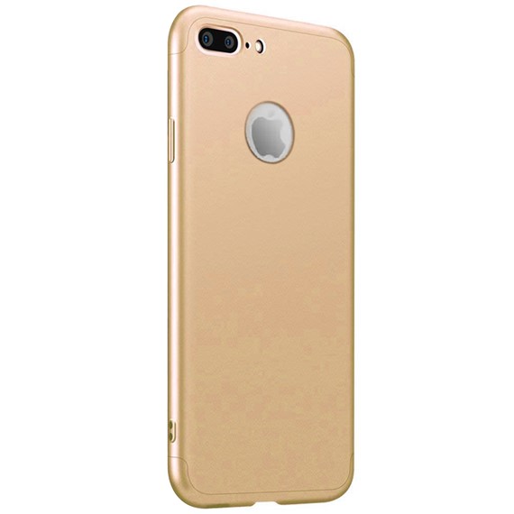 Apple iPhone 8 Plus Kılıf CaseUp Triple Deluxe Shield Gold 1