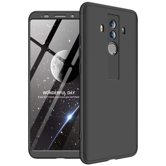 Huawei Mate 10 Pro Kılıf CaseUp Triple Deluxe Shield Siyah 5