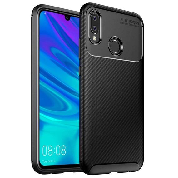 Huawei P Smart 2019 Kılıf CaseUp Fiber Design Siyah 5