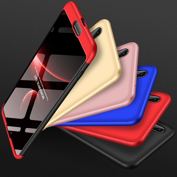 Huawei P20 Kılıf CaseUp Triple Deluxe Shield Siyah Kırmızı 4