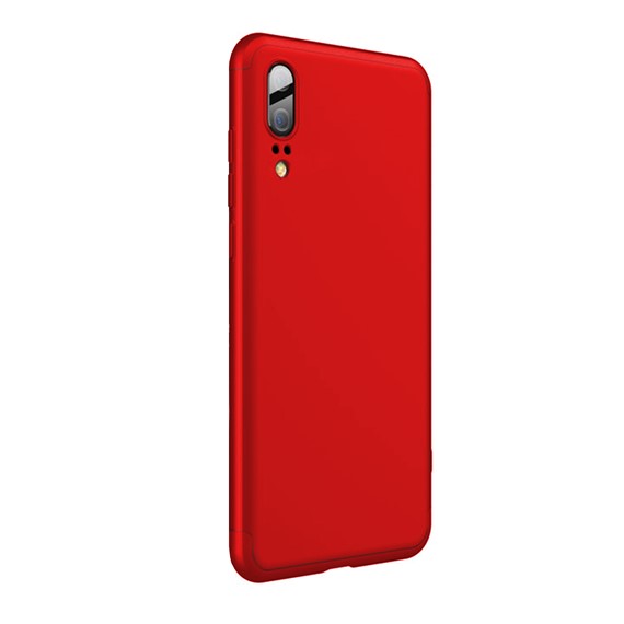 Huawei P20 Kılıf CaseUp Triple Deluxe Shield Kırmızı 1