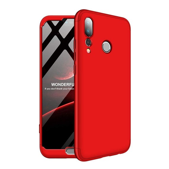 Huawei P20 Pro Kılıf CaseUp Triple Deluxe Shield Kırmızı 5